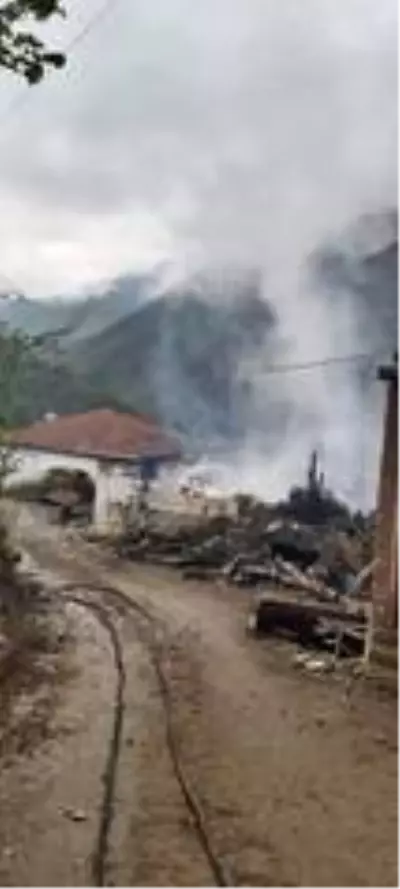 Giresun'da yangında ev kullanılamaz hale geldi Giresun'da yangında ev kullanılamaz hale geldi