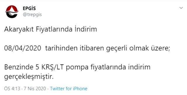 Son Dakika: Benzine indirim geldi Son Dakika: Benzine indirim geldi
