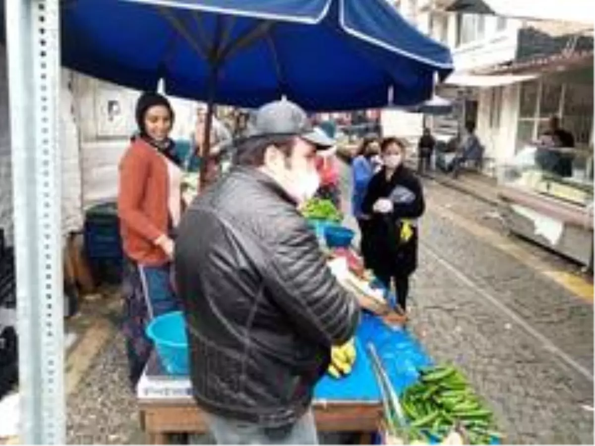 Aydın'da semt pazarlarına sosyal mesafe düzeni