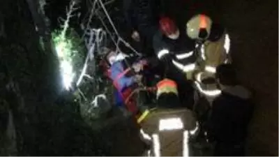 Bursa'da otomobil dereye uçtu: 3 yaralı Bursa'da otomobil dereye uçtu: 3 yaralı