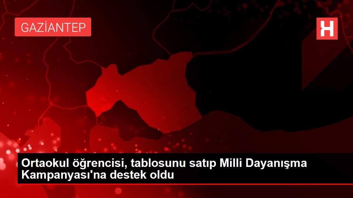 Ortaokul öğrencisi, tablosunu satıp Milli Dayanışma Kampanyası'na destek oldu