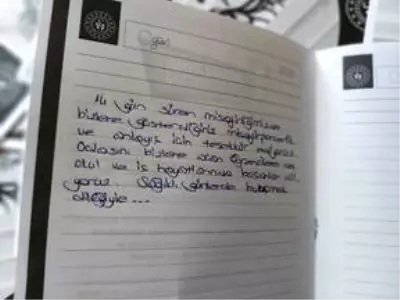 Sakarya'da gözetim süresi biten misafirlerden görevlilere teşekkür mektubu Sakarya'da gözetim süresi biten misafirlerden görevlilere teşekkür mektubu