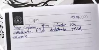 Sakarya'da gözetim süresi biten misafirlerden görevlilere teşekkür mektubu Sakarya'da gözetim süresi biten misafirlerden görevlilere teşekkür mektubu