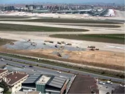 Atatürk Havalimanı'ndaki çalışmalar havadan görüntülendi