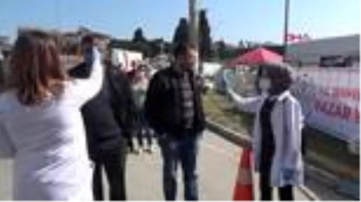 AYDIN Pazaryeri girişinde dezenfeksiyon tünelli koronavirüs önlemi