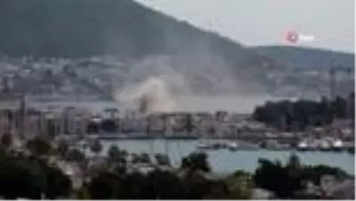Bodrum'da korkutan yangın...Restoran alev alev yandı Bodrum'da korkutan yangın...Restoran alev alev yandı
