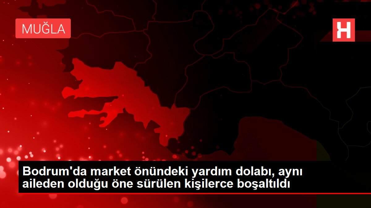 Bodrum'da market önündeki yardım dolabı, aynı aileden olduğu öne sürülen kişilerce boşaltıldı