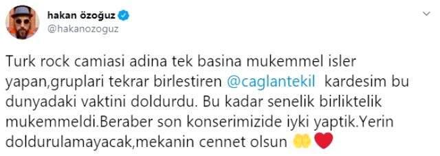Çağlan Tekil hayatını kaybetmesi müzik dünyasını yasa boğdu