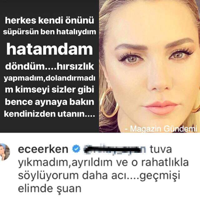 Ece Erken, evli sevgilisi Şafak Mahmutyazıcıoğlu ile ayrıldı Ece Erken, evli sevgilisi Şafak Mahmutyazıcıoğlu ile ayrıldı