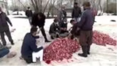 Yüksekova’da koronadan kurtulmak için kurban kesilip dua ettiler