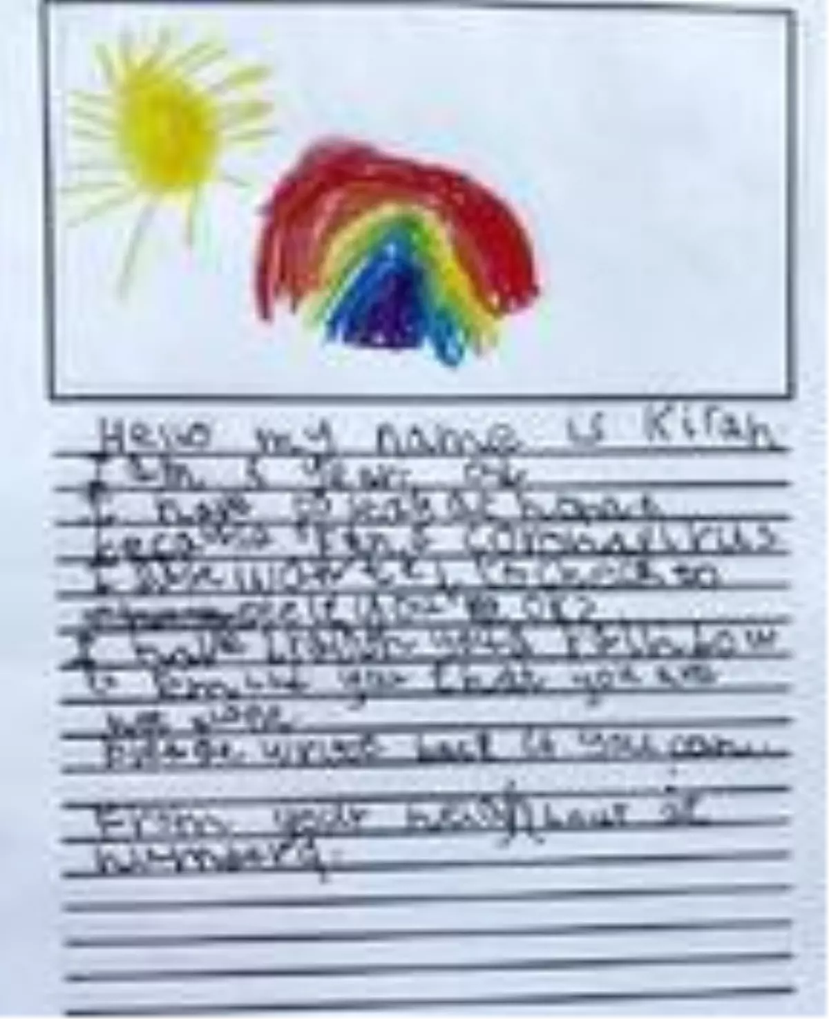 5 yaşındaki çocuktan, 93 yaşındaki komşuna destek: 'Yalnız değilsin'