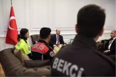 Bakan Soylu, Emniyet Teşkilatı'nı makamında kabul etti