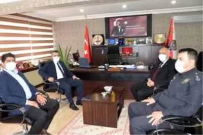 Kızılcahamam'da Aksoy ve Acar, İlçe Emniyet Müdürü Ulubey'i ziyaret etti