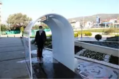 Körfez'e mobil dezenfeksiyon tünelleri