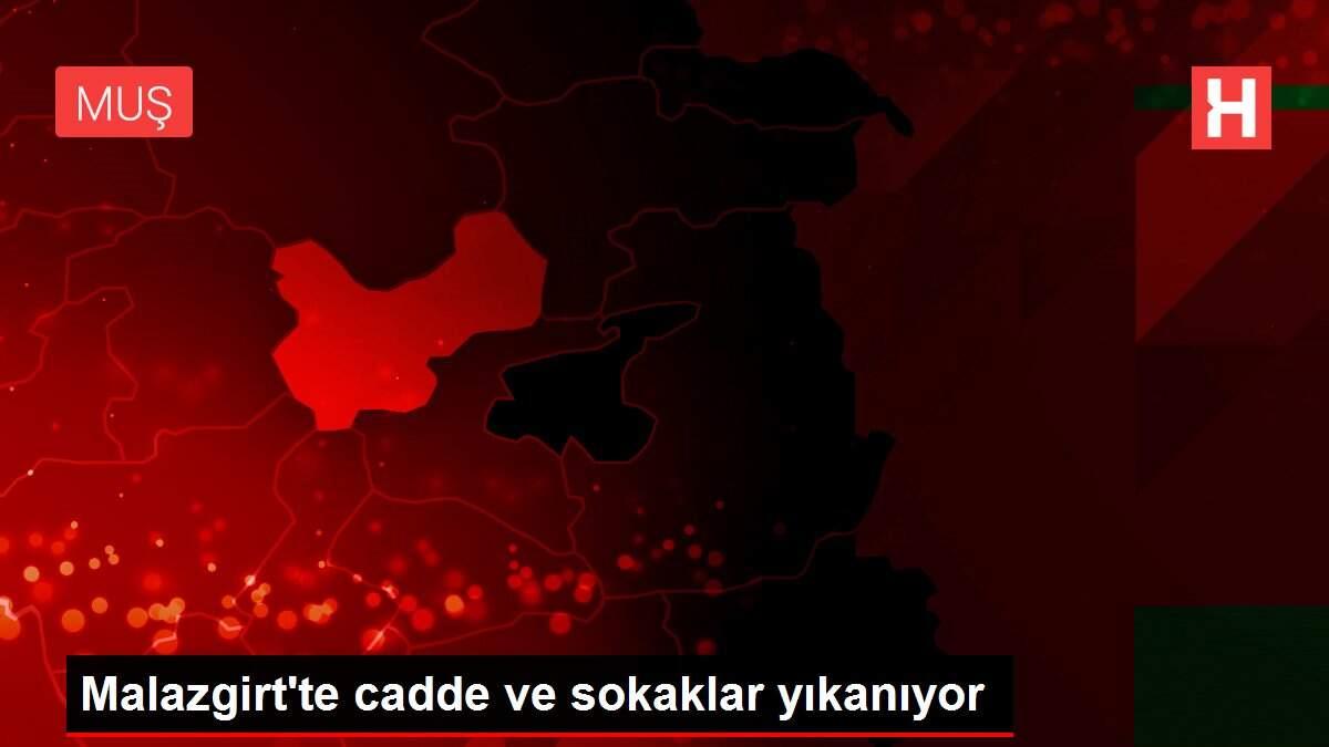 Malazgirt'te cadde ve sokaklar yıkanıyor