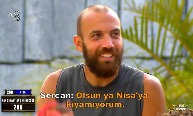 Survivor Sercan, Nisa için aç kalmayı göze aldı: Ona kıyamıyorum, yesin
