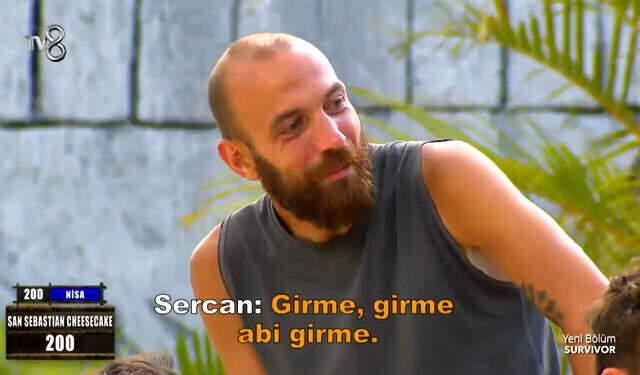 Survivor Sercan, Nisa için aç kalmayı göze aldı: Ona kıyamıyorum, yesin