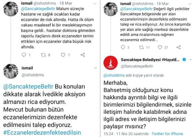 Sancaktepe'de ölen eczacının ilaçlama çağrısına Sancaktepe Belediyesi eczacı öldükten sonra cevap verdi Sancaktepe'de ölen eczacının ilaçlama çağrısına Sancaktepe Belediyesi eczacı öldükten sonra cevap verdi