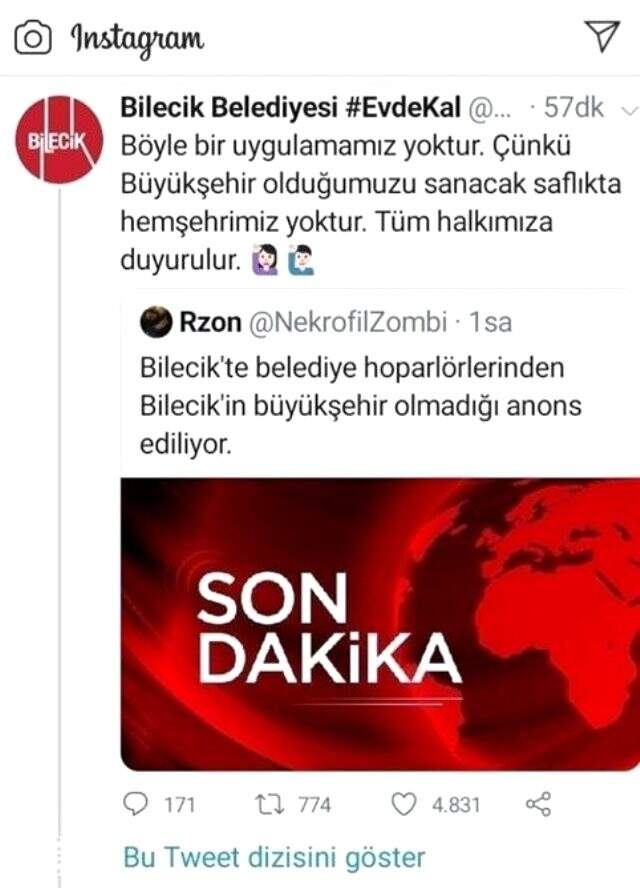 Sosyal medyada gündem olan Bilecik Belediyesi: Büyükşehir olduğumuzu sanacak saflıkta hemşehrimiz yok