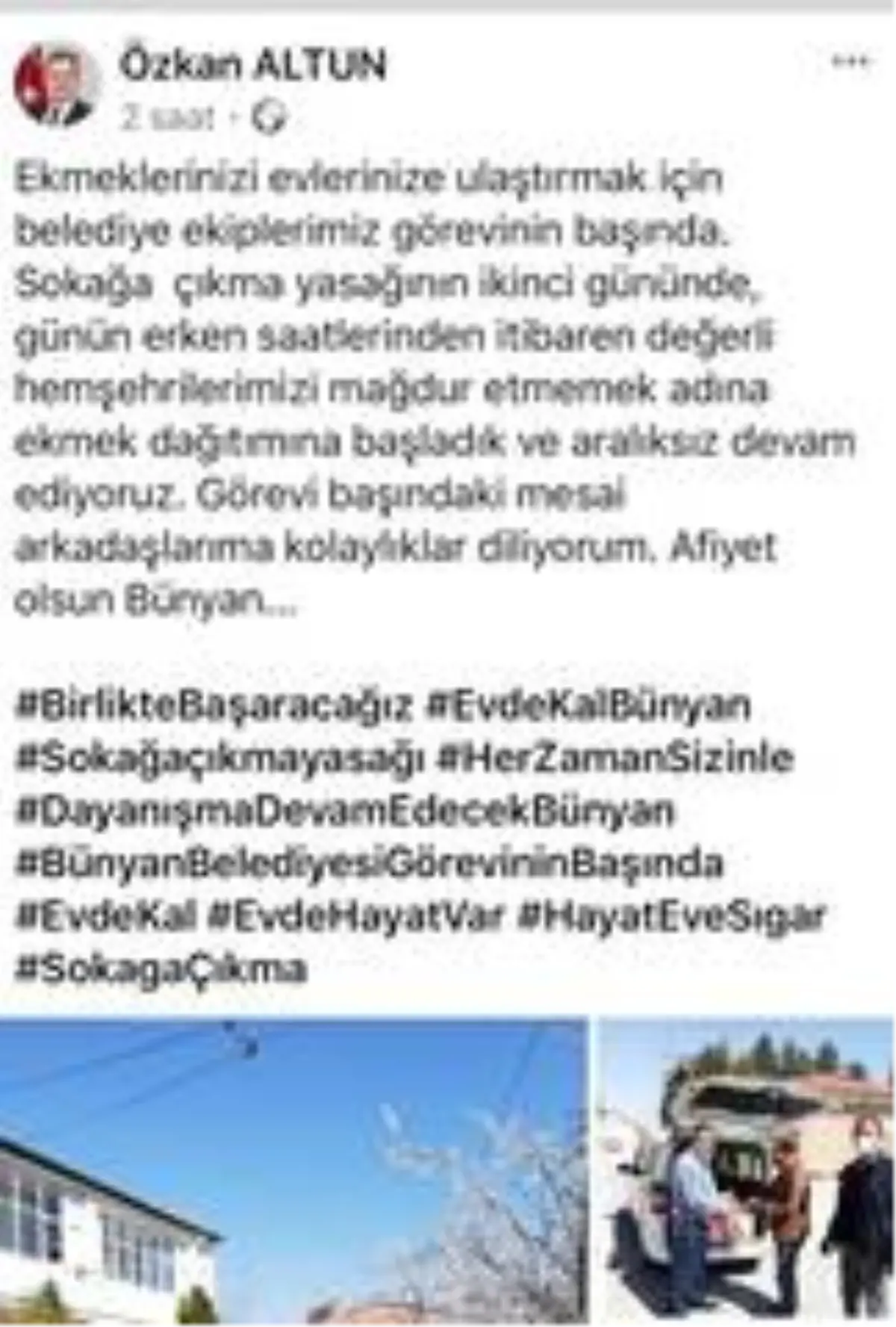 Başkan Altun, 'Belediye ekiplerimiz görevinin başında'