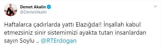 Demet Akalın, Süleyman Soylu'nun istifasına çok üzüldü Demet Akalın, Süleyman Soylu'nun istifasına çok üzüldü