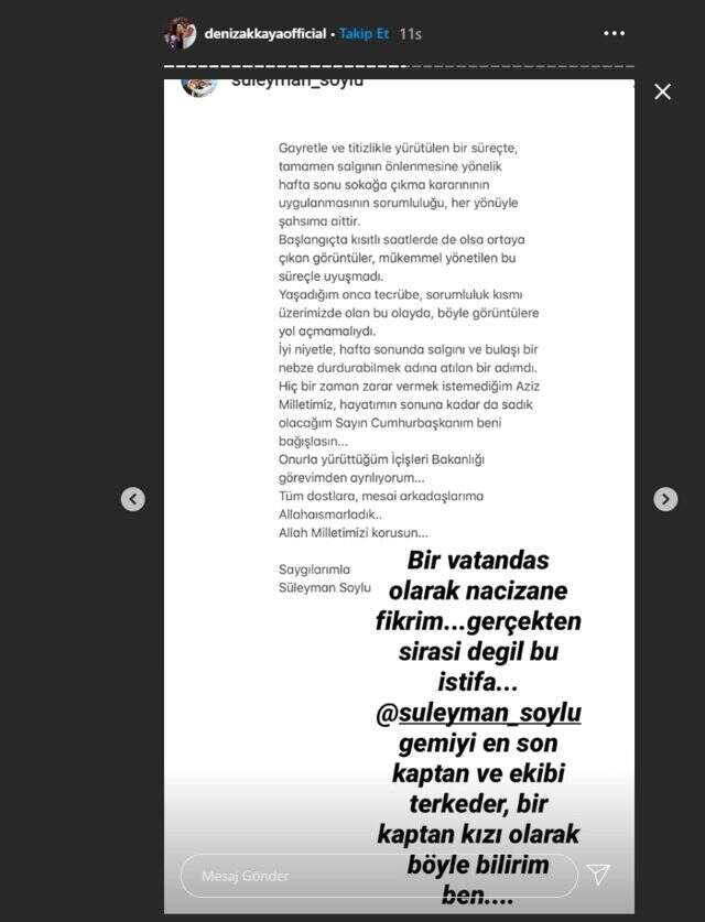 Deniz Akkaya'dan Süleyman Soylu'nun istifa kararına yorum: gemiyi en son kaptan terk eder