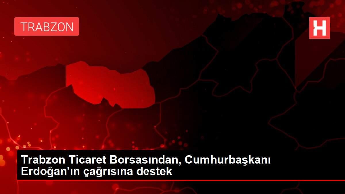 Trabzon Ticaret Borsasından, Cumhurbaşkanı Erdoğan'ın çağrısına destek