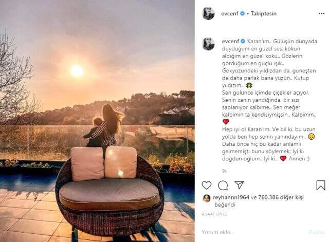 Fahriye Evcen'den oğlunun 1. yaşına duygusal kutlama: Sen kalbimin ta kendisiymişsin.
