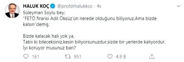 Süleyman Soylu'nun Adil Öksüz açıklamasına CHP'den ilk tepki: Sizde bir yerlerde kalıyordur