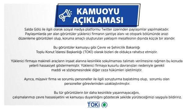 Salda Gölü'ne makineli araç sokan sorumlular görevden uzaklaştırıldı.