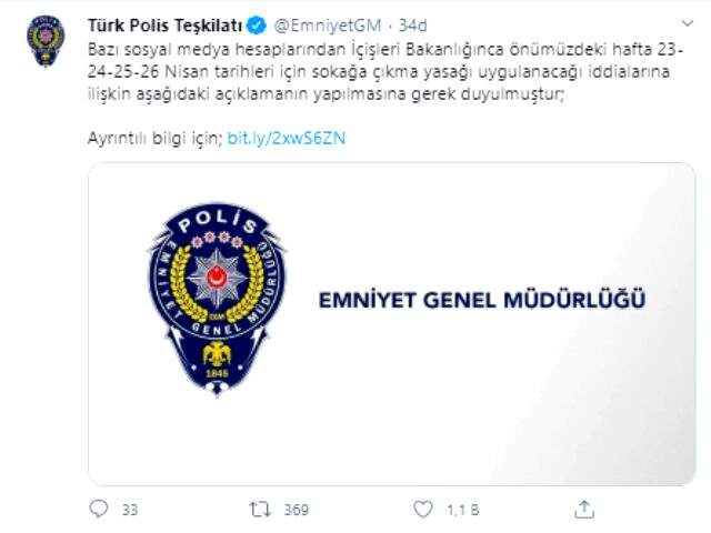 EGM'den sokağa çıkma yasağı iddialarına cevap: Gerçeği yansıtmamaktadır
