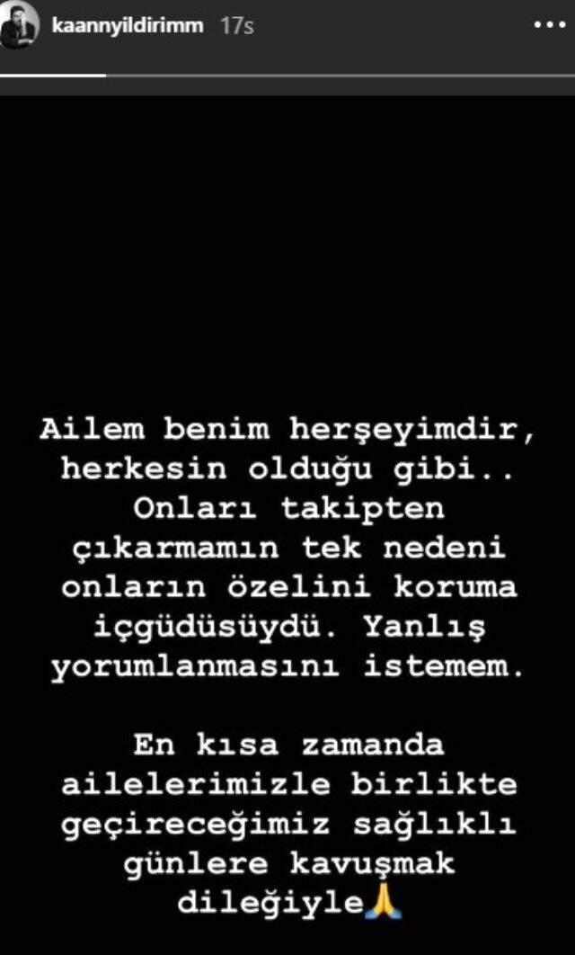 Instagram'da anne ve babasını silen Kaan Yıldırım: Onların özelini korumak için yaptım Instagram'da anne ve babasını silen Kaan Yıldırım: Onların özelini korumak için yaptım