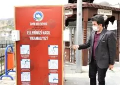 İspir'de dezenfekte üniteleri halkın hizmetinde İspir'de dezenfekte üniteleri halkın hizmetinde