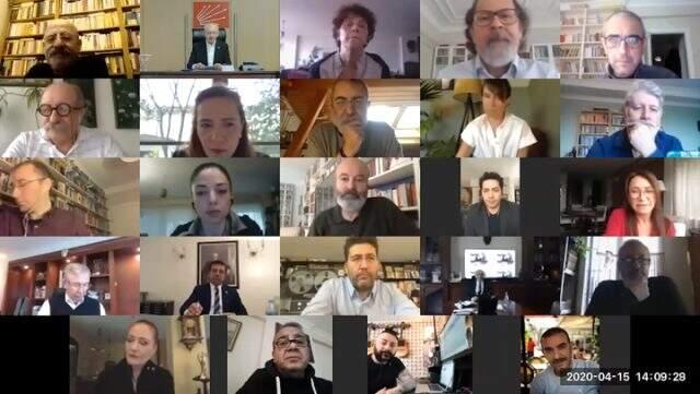 Kemal Kılıçdaroğlu, sanatçılar ile video konferans görüşmesi gerçekleştirdi
