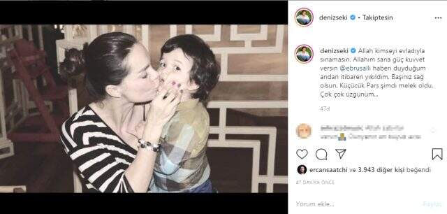 8 yaşındaki oğlu vefat eden Ebru Şallı'ya taziye mesajı yağdı