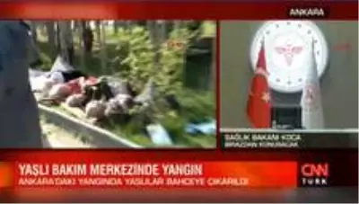 Son Dakika: Ankara'da yaşlı bakım merkezinde yangın çıktı, yaşlılara ilk müdahale çimlerin üzerinde yapıldı