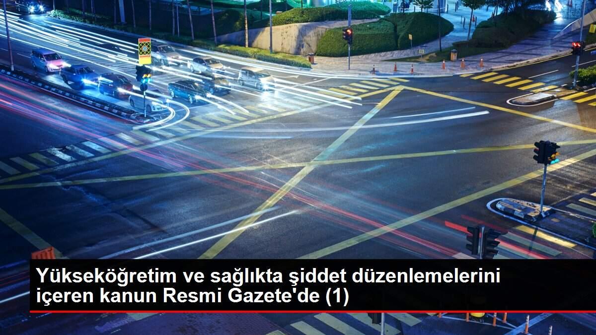 Yükseköğretim ve sağlıkta şiddet düzenlemelerini içeren kanun Resmi Gazete'de (1)