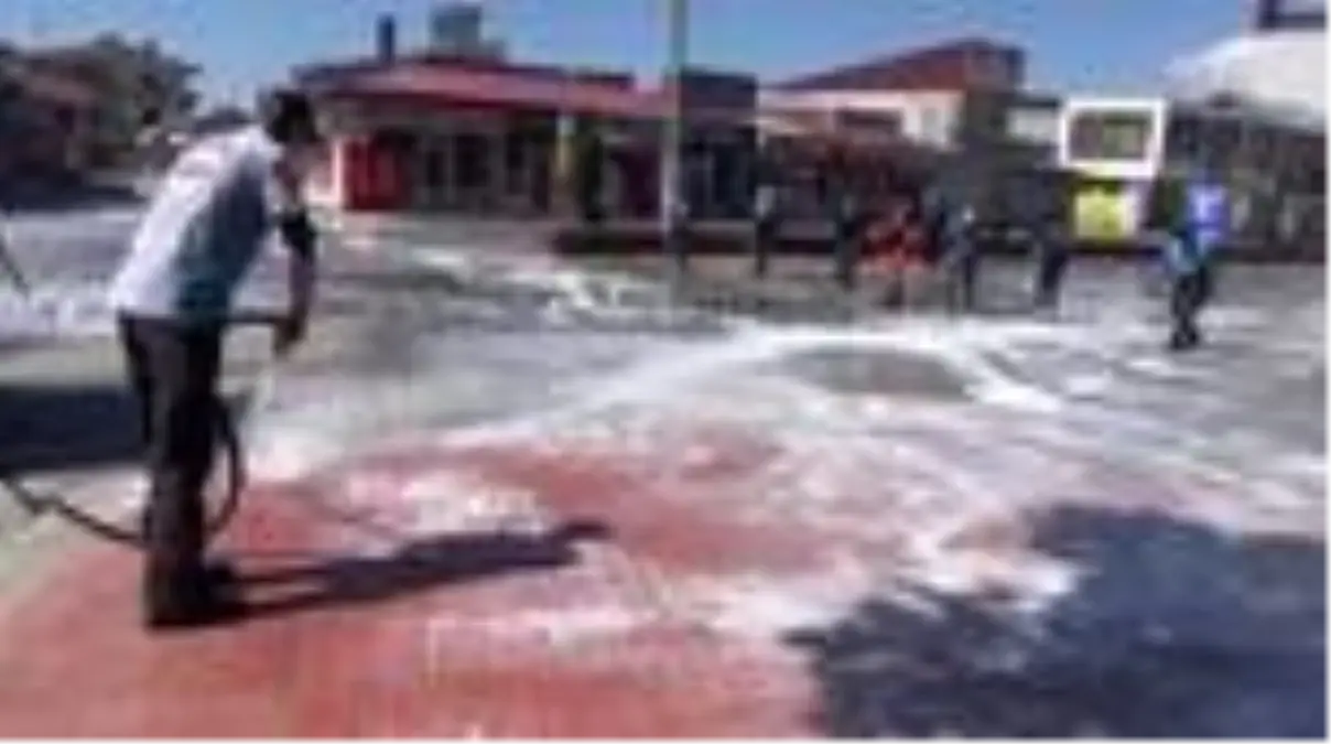 Erciş'te dezenfeksiyon çalışmaları sürüyor