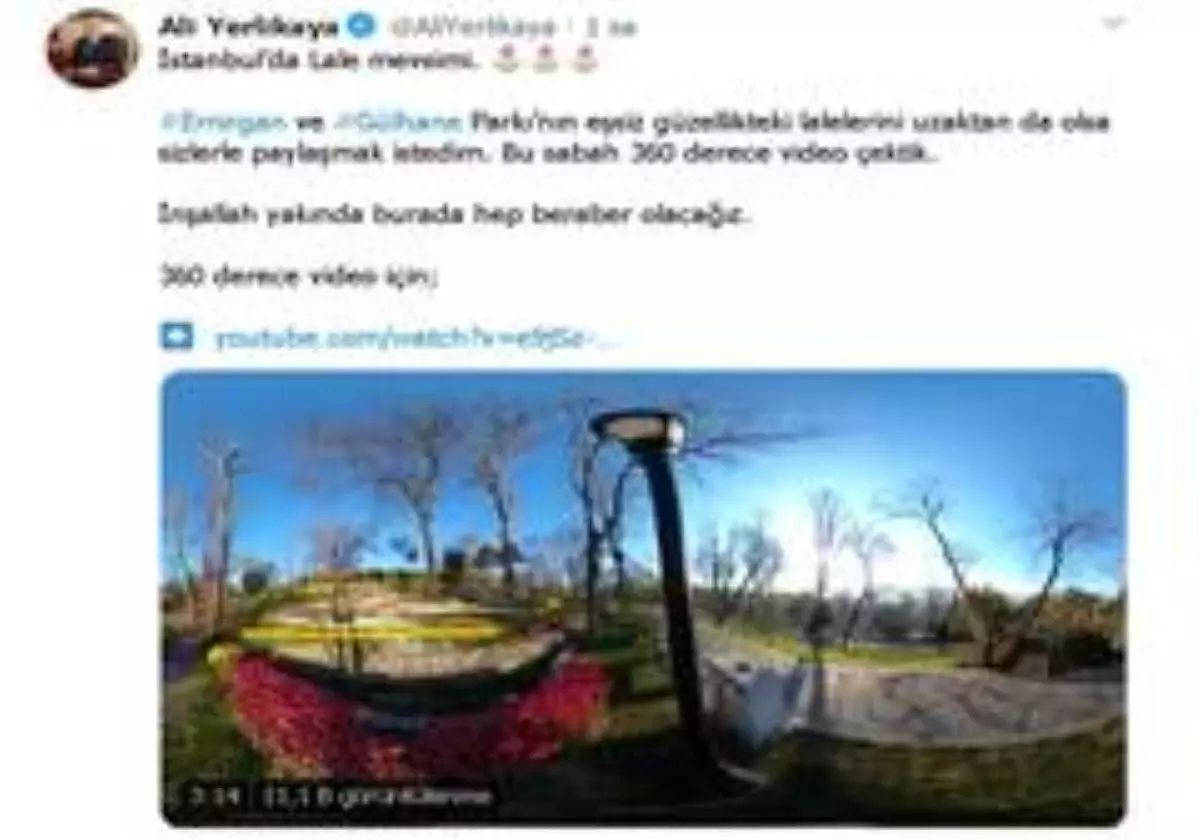 Vali Yerlikaya'dan 'Lale mevsimi' paylaşımı