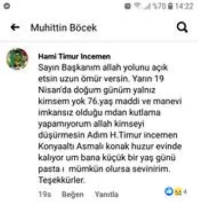 Başkan Böcek'ten Timur dedeye doğum günü sürprizi Başkan Böcek'ten Timur dedeye doğum günü sürprizi