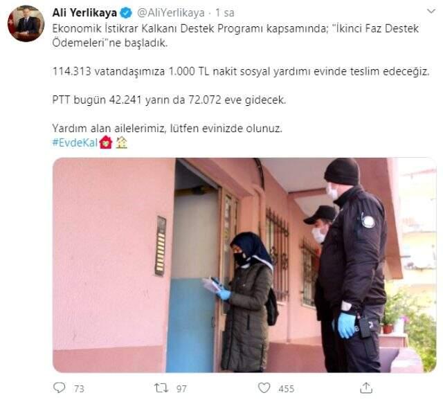 İstanbul'da 114 bin kişiye yapılacak 1.000'er TL'lik ikinci faz destek ödemeleri başladı.
