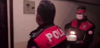 OSMANİYE Evden çıkamayan 18 yaşındaki İbrahim'e polisten doğum günü sürprizi