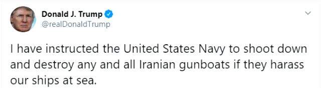 Koronavirüs günlerinde Trump'tan ilginç İran tweeti: Taciz olursa imha edin talimatı verdim