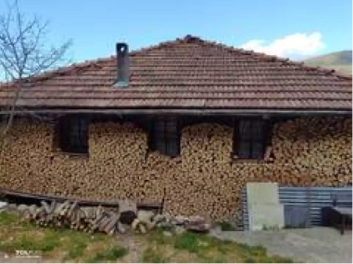 Evinin duvarlarını odunla çevirdi