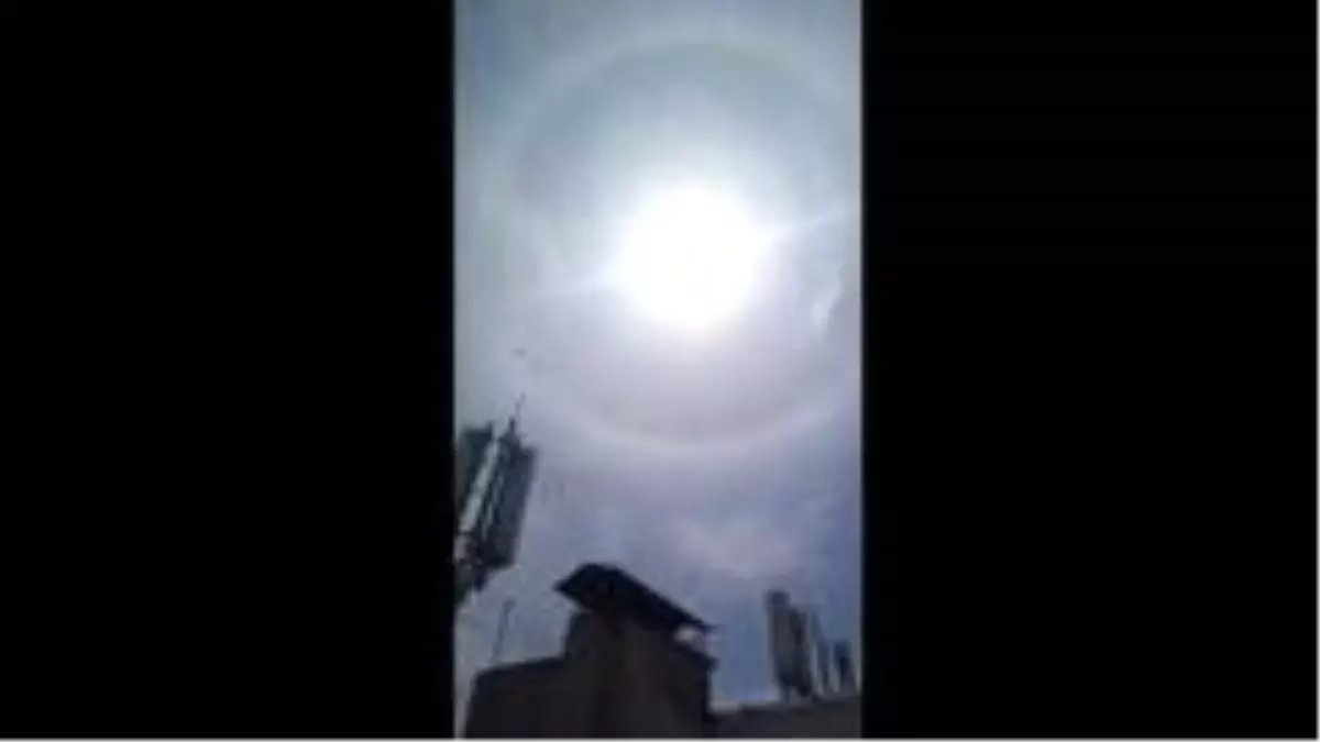 Başkent'te güneşin etrafında halka oluştu