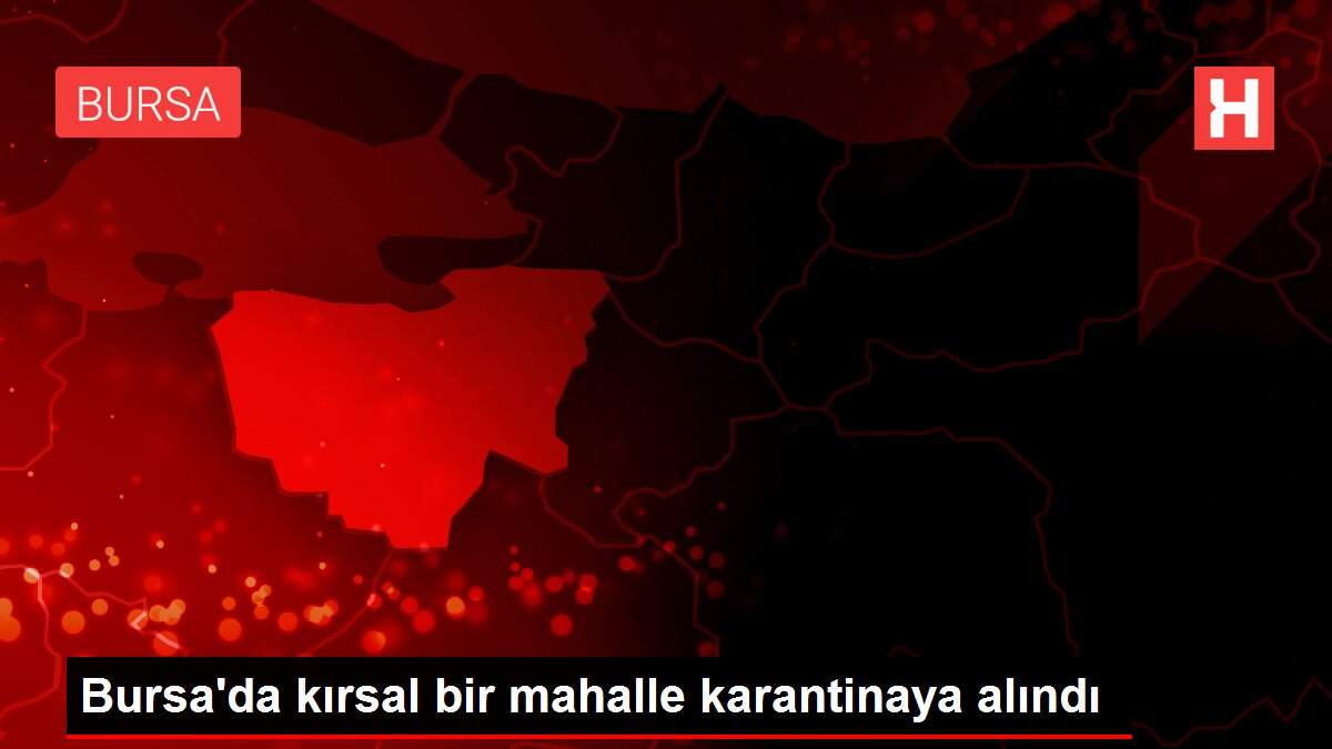 Bursa'da kırsal bir mahalle karantinaya alındı