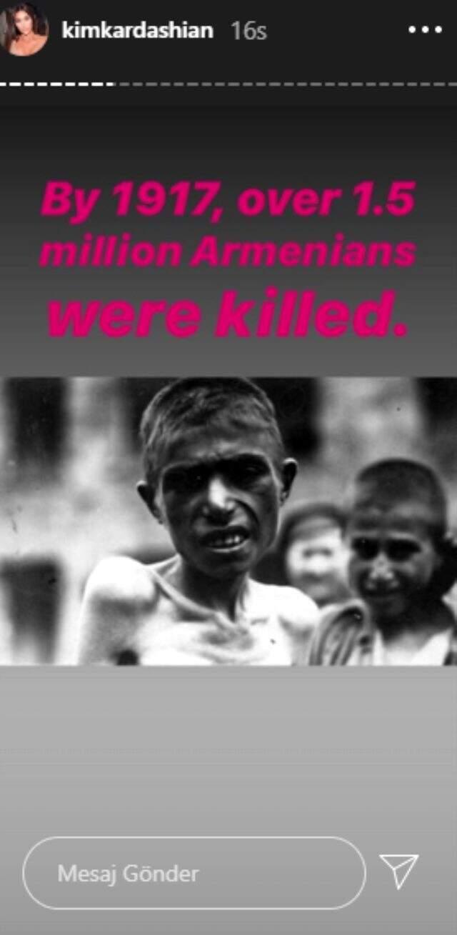 Kim Kardashian'ın 1915 Ermeni Olayları ile ilgili skandal paylaşımına ilk tepki Demet Akalın'dan geldi: Biz barbar değiliz