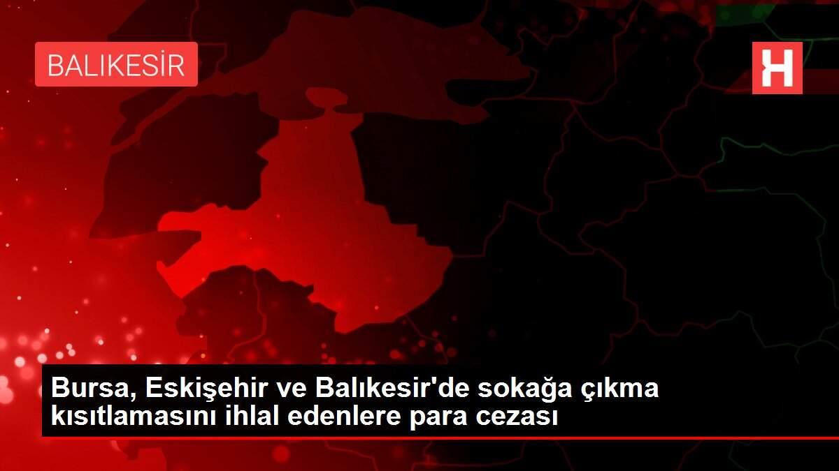Bursa, Eskişehir ve Balıkesir'de sokağa çıkma kısıtlamasını ihlal edenlere para cezası