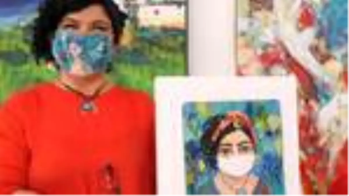 Cerrahi maske tuval oldu