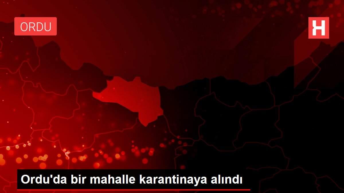 Ordu'da bir mahalle karantinaya alındı